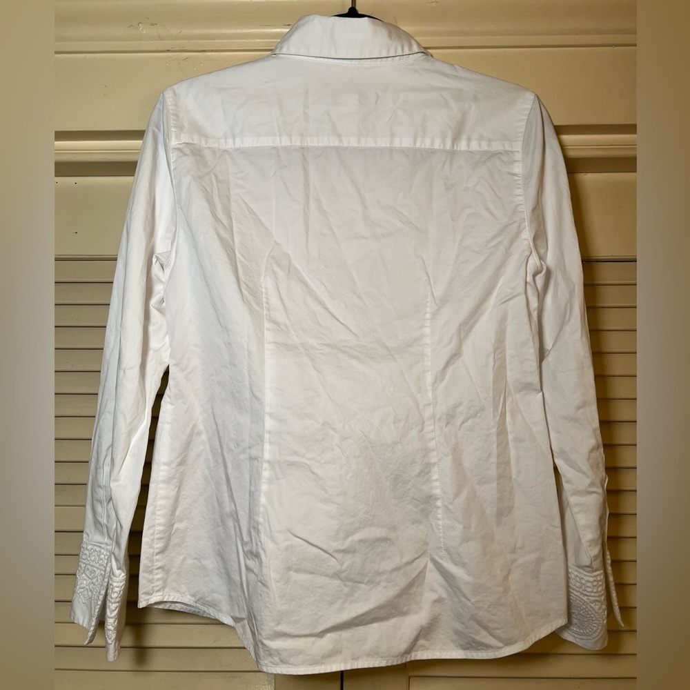 Vintage Talbots Cotton Crochet Button Down Shirt Top, size small 6 Cottagecore - Picture 15 of 15